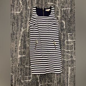 Michael Kors Navy and White striped Business dress. Size small